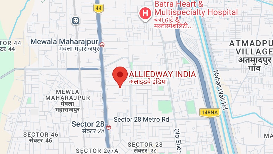Map showing Alliedway India, Sector 31 Industrial Estate, Faridabad